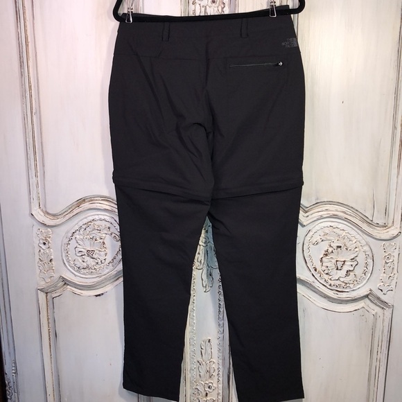 The North Face Convertible Zip Off Leg Black Hiking Pants NWOT Size 8 - Picture 8 of 14